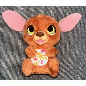 FurReal Newborns Brown Puppy Interactive Plush Toy 5” Hasbro WORKS Bib Baby 2022